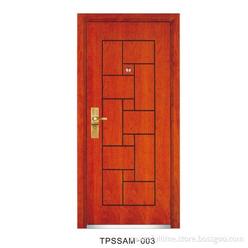 Armored Door Wood and Steel Security Door (TPSSAM-001)